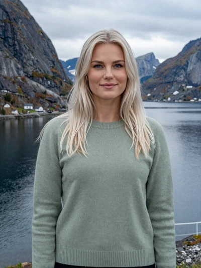 Ingrid, 33, verified Norwegian woman near a fjord seeking meaningful relationship