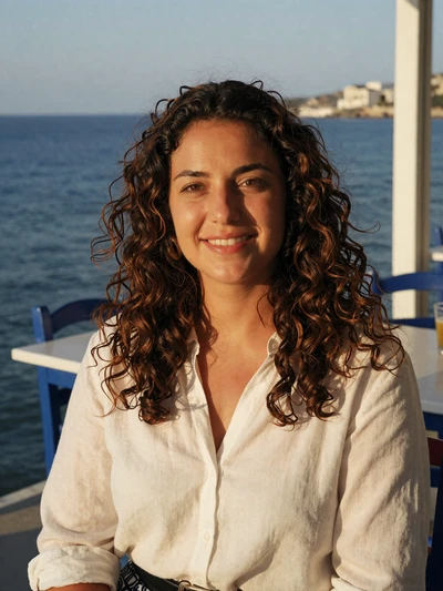Elena, 32, Greek woman at a seaside taverna seeking a meaningful relationship