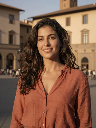 Giulia, 29, Italian woman in a sunlit piazza seeking a serious relationship