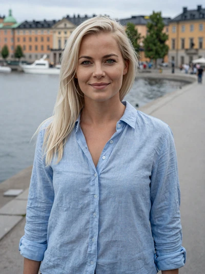 Astrid, 28, Swedish woman on Stockholm waterfront seeking genuine connection