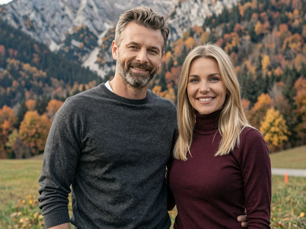 David and Katarina, an American-German couple in the Bavarian Alps