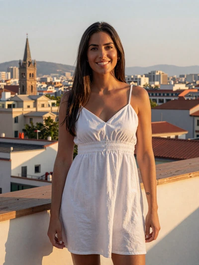 Sofia, 28, verified Spanish woman on a Barcelona rooftop looking for genuine love