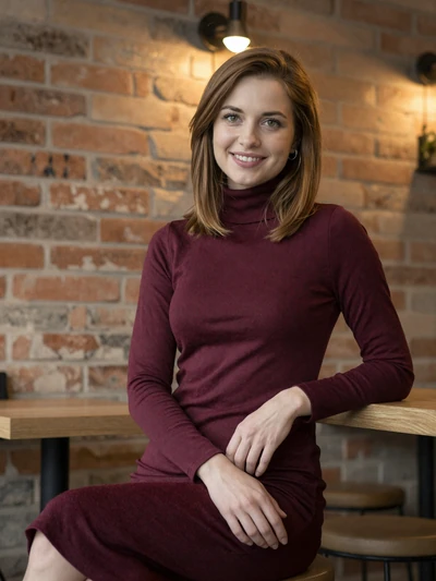 Austeja, 27, Lithuanian woman with chestnut hair at a Vilnius cafe looking for love