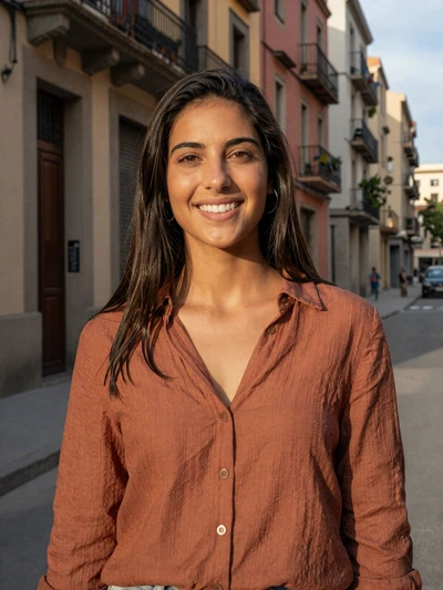 Lucia, 27, Spanish woman on a Barcelona street seeking a serious relationship